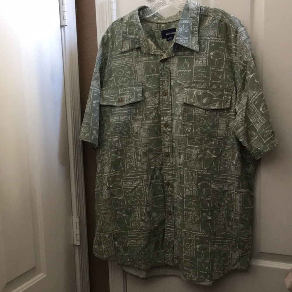 FINAL MARKDOWN Men’s basic editions double pocket shirt (XL)
